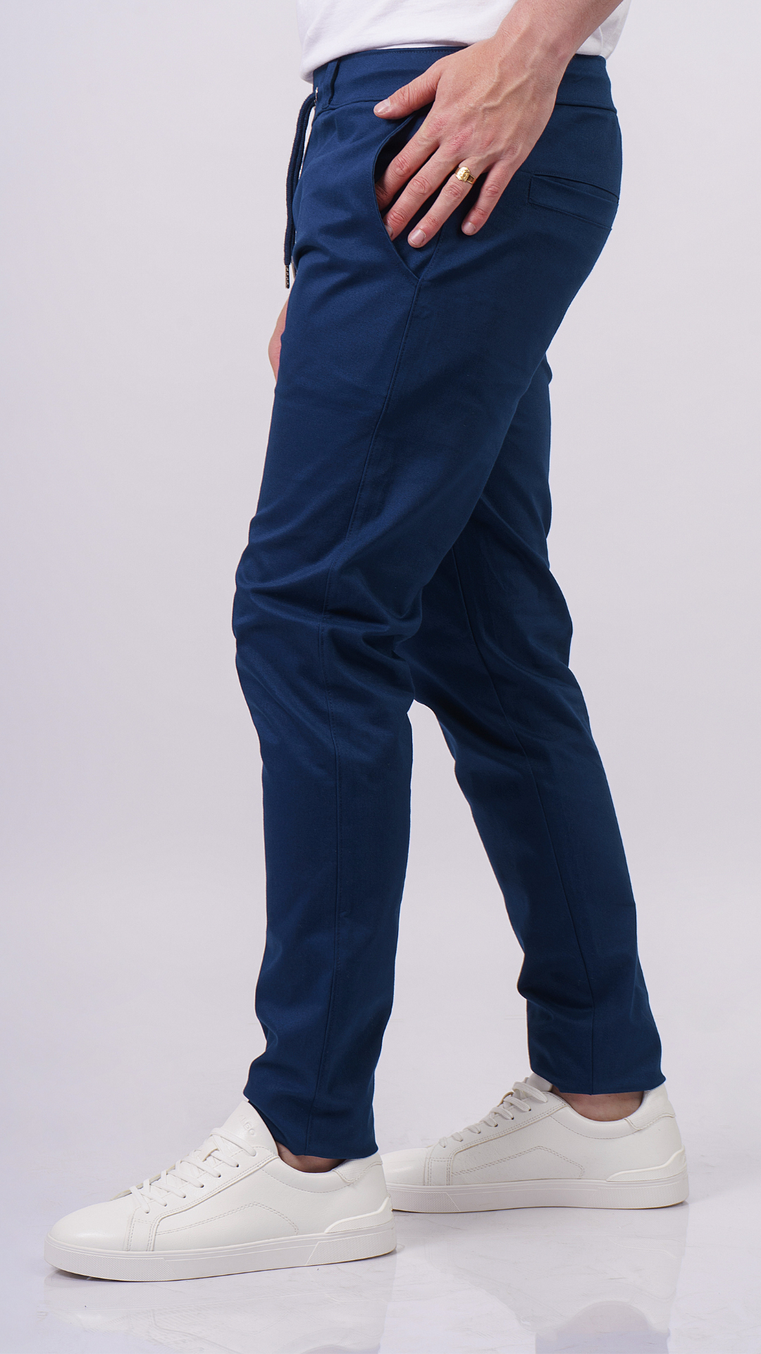 Blue Navy Smooth Pants