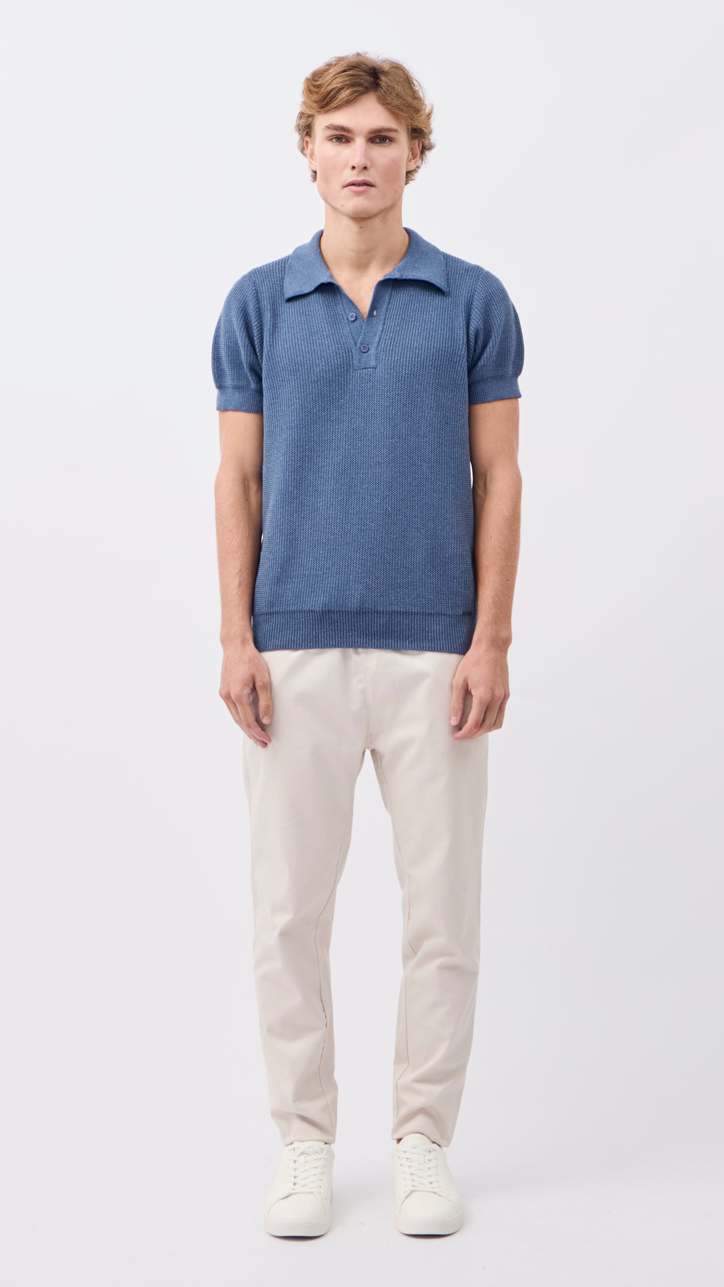 Polo Knitted Blue Navy