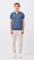 Polo Knitted Blue Navy