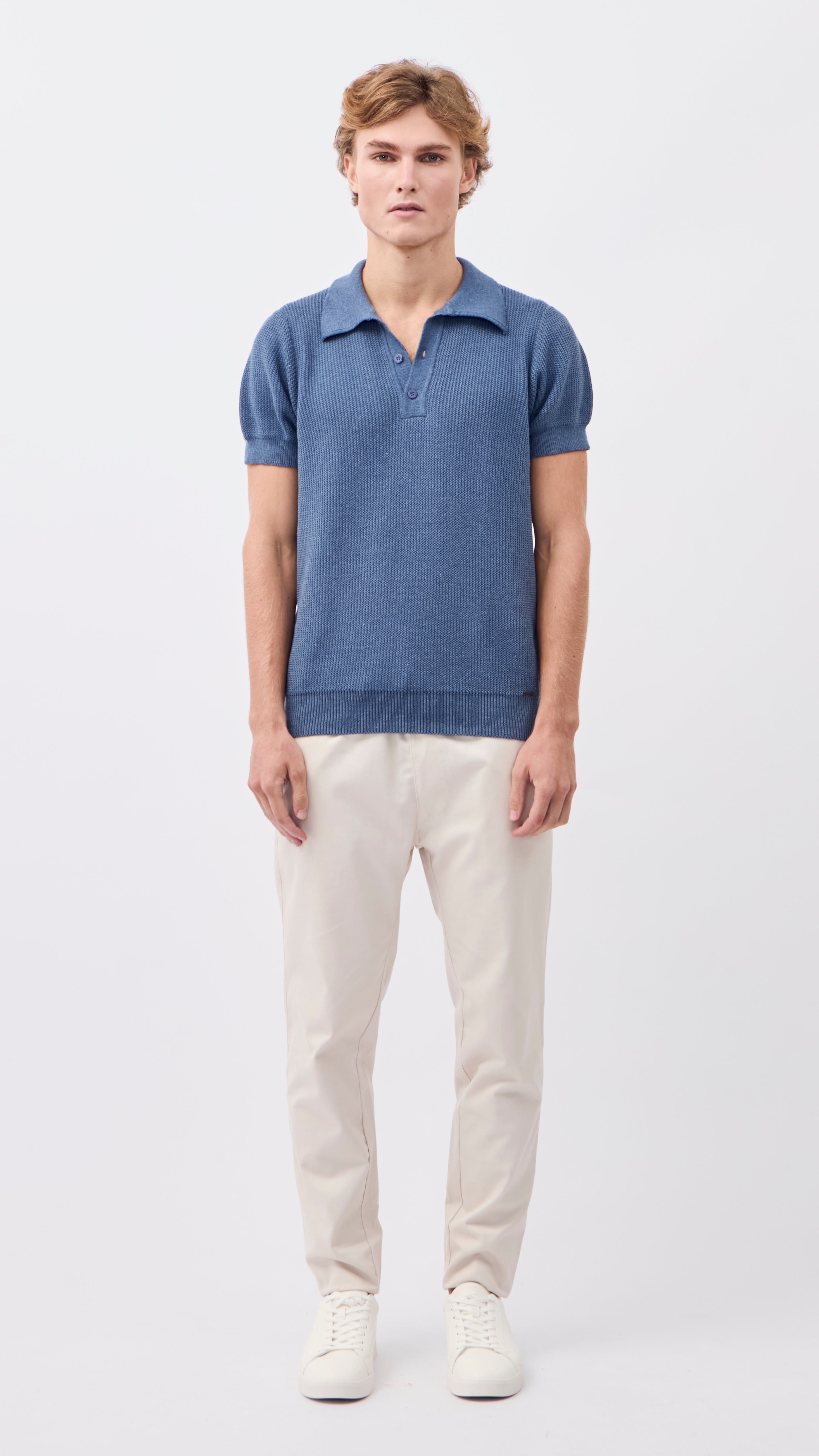 Polo Knitted Blue Navy