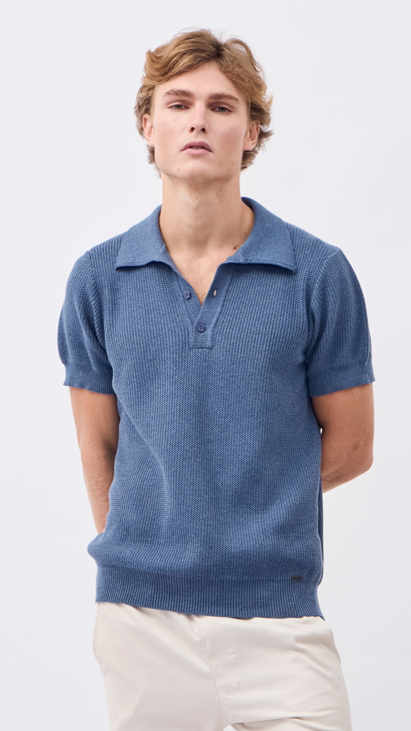 Polo Knitted Blue Navy