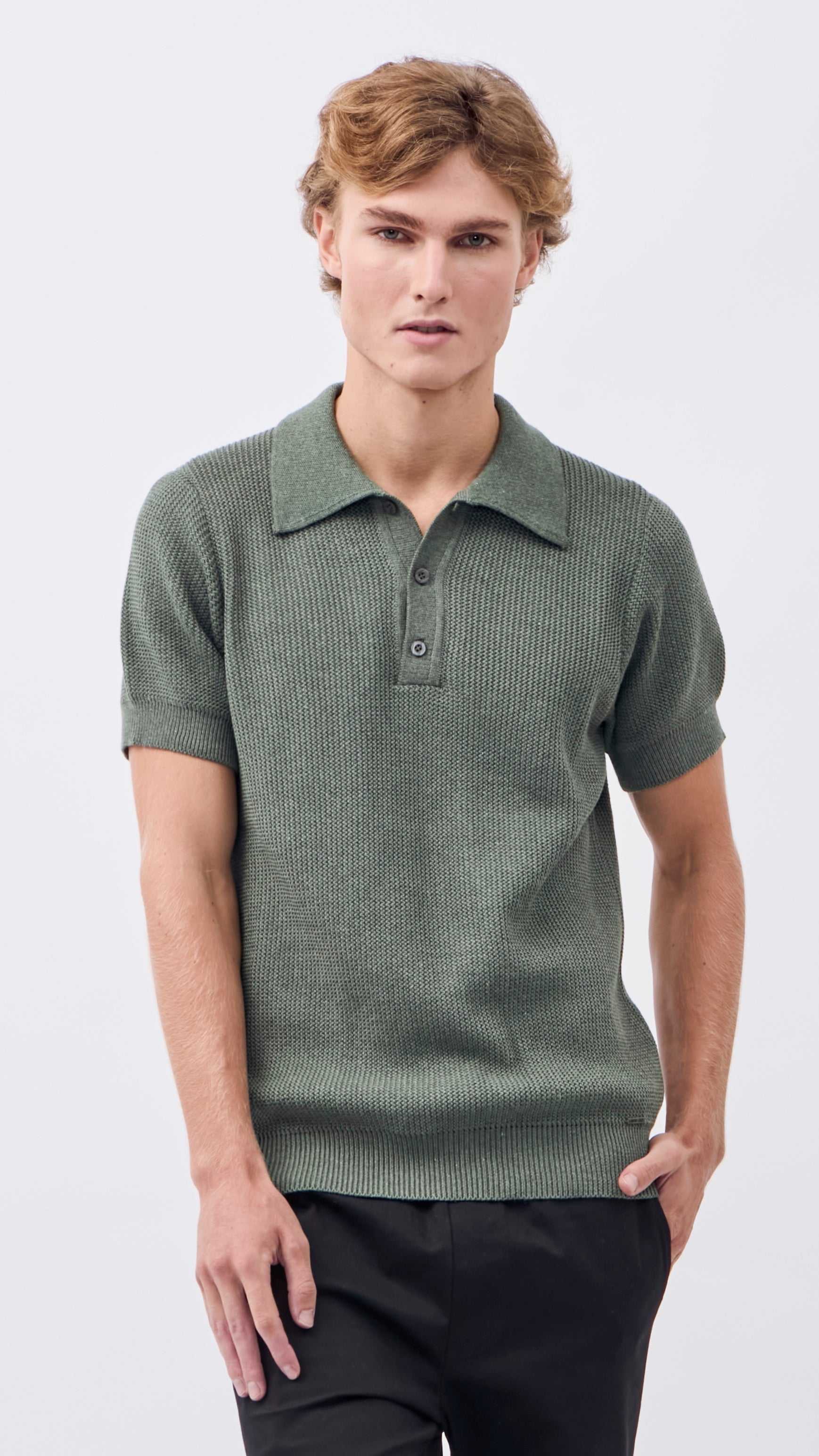 Polo Knitted Green Olive