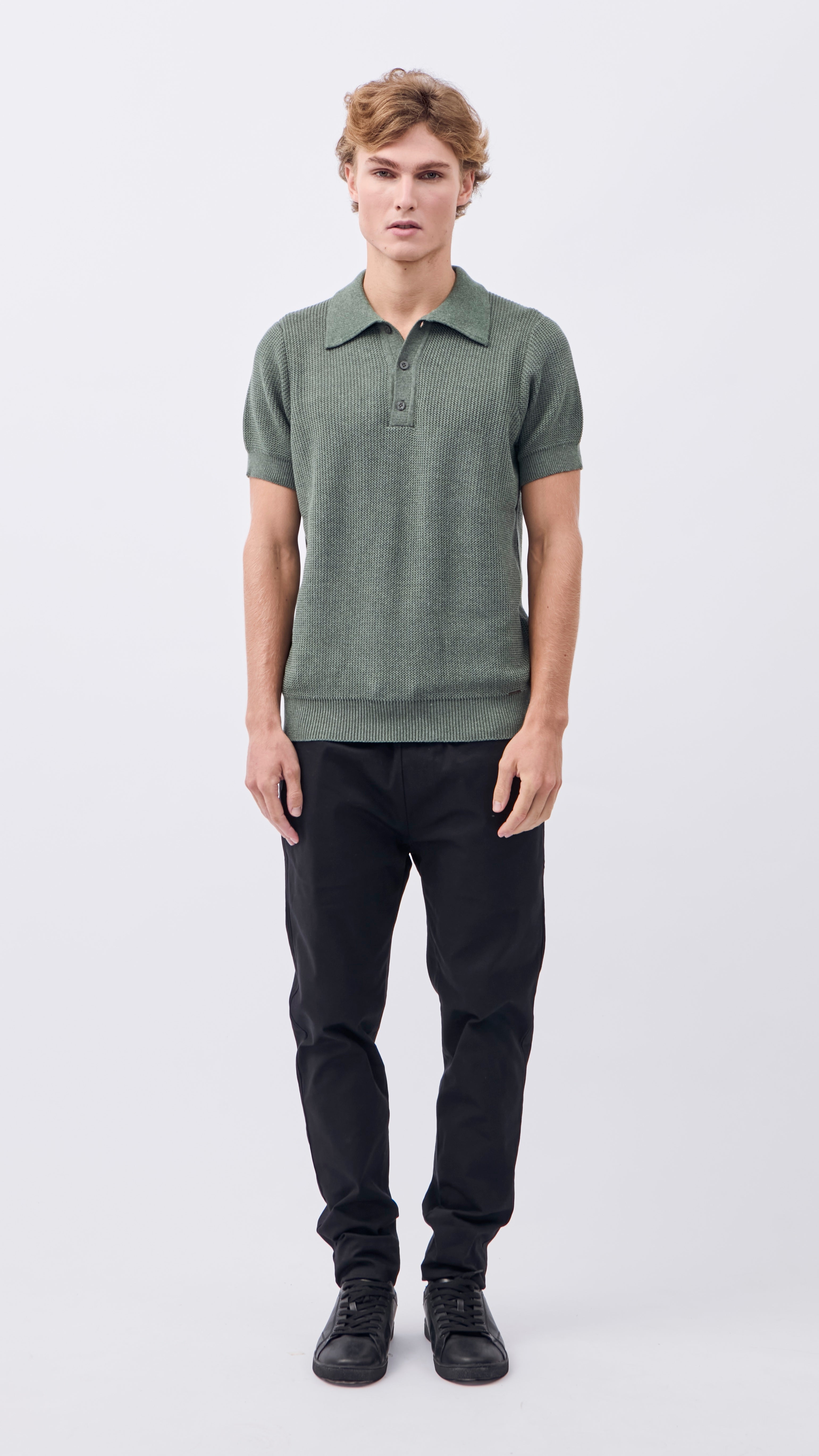 Polo Knitted Green Olive