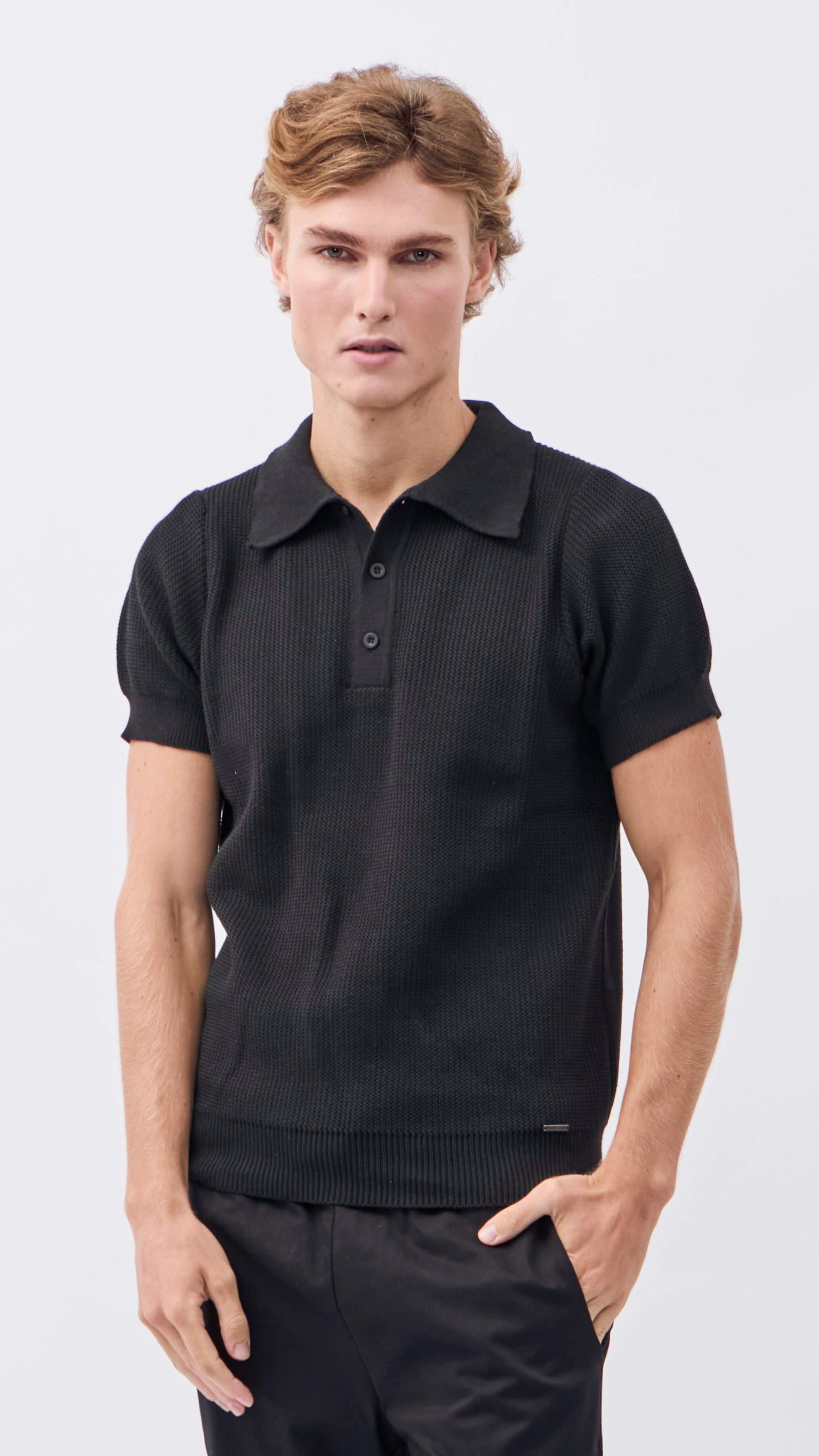 Polo Knitted Black